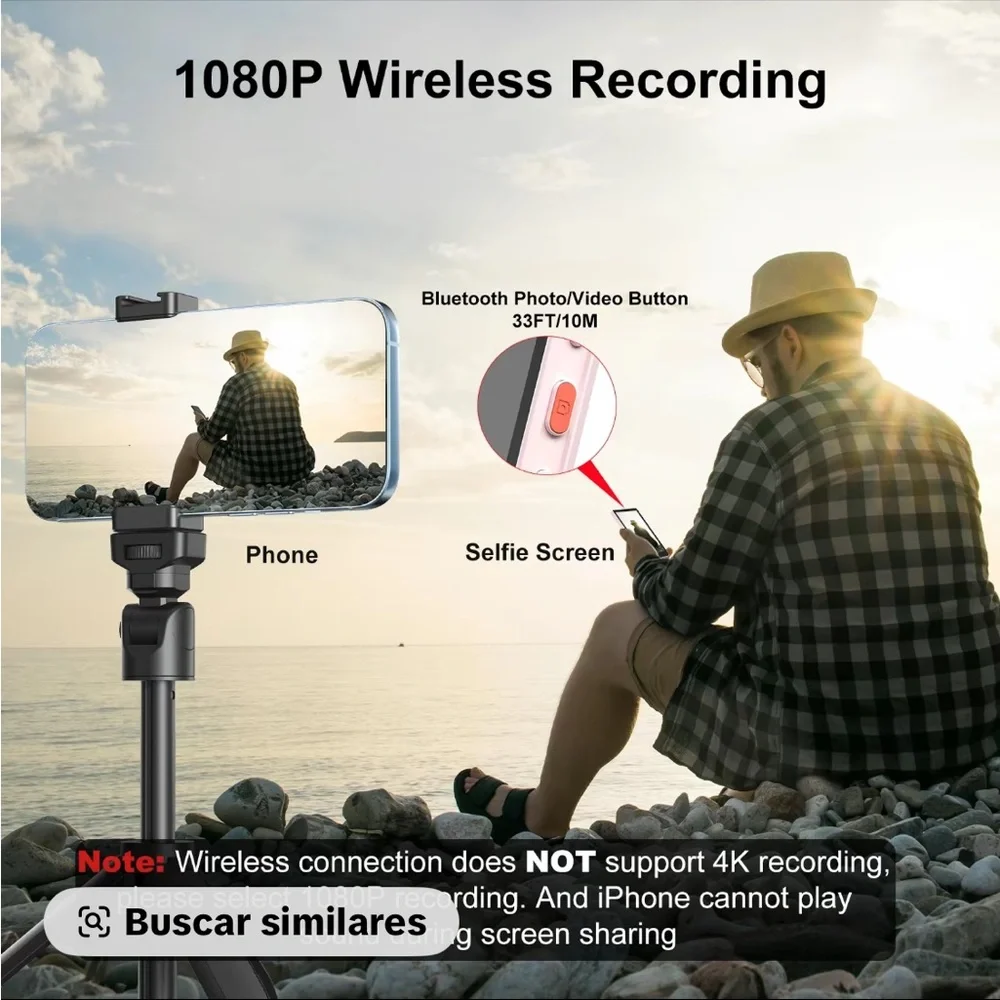 Magnetic Phone Vlog Selfie Screen - White